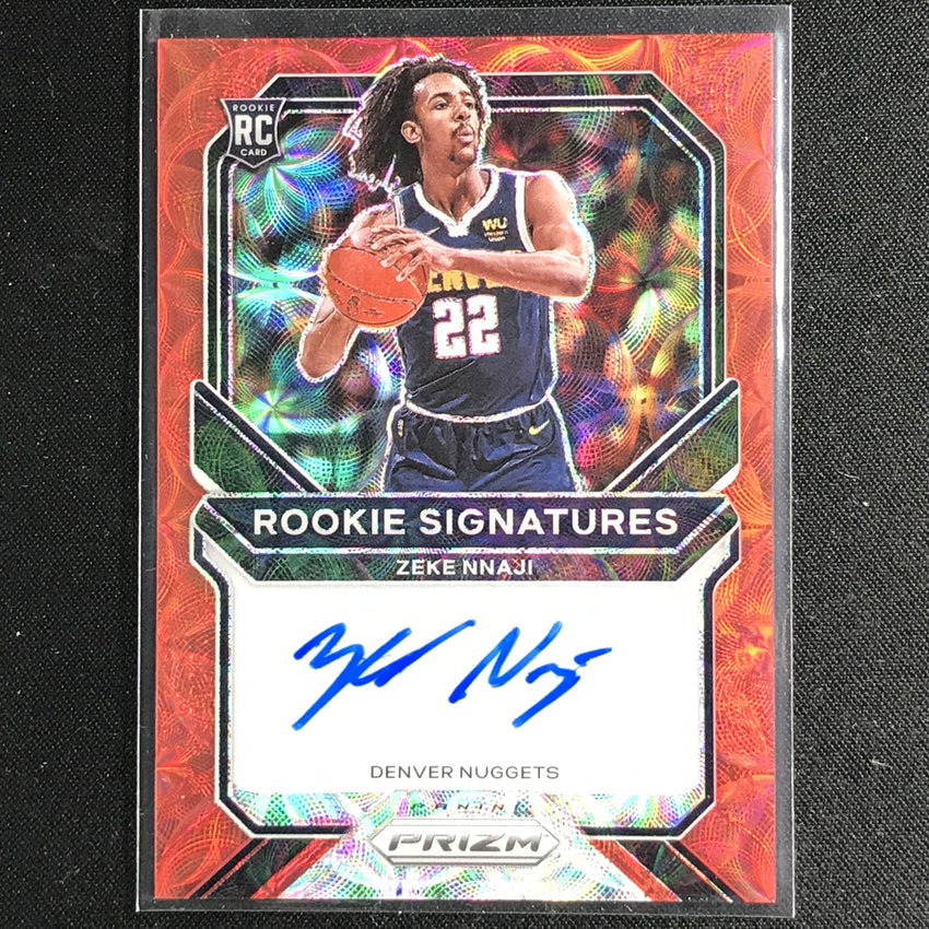 2020-21 Prizm Zeke Nnaji Rookie Signatures Auto Choice Red No Znj