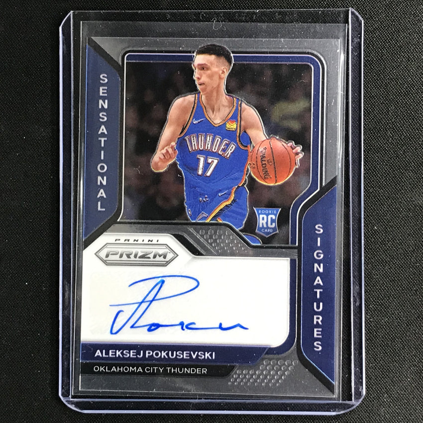 2020-21 Prizm Aleksej Pokusevski Sensational Signatures Rookie Auto Base No Apk