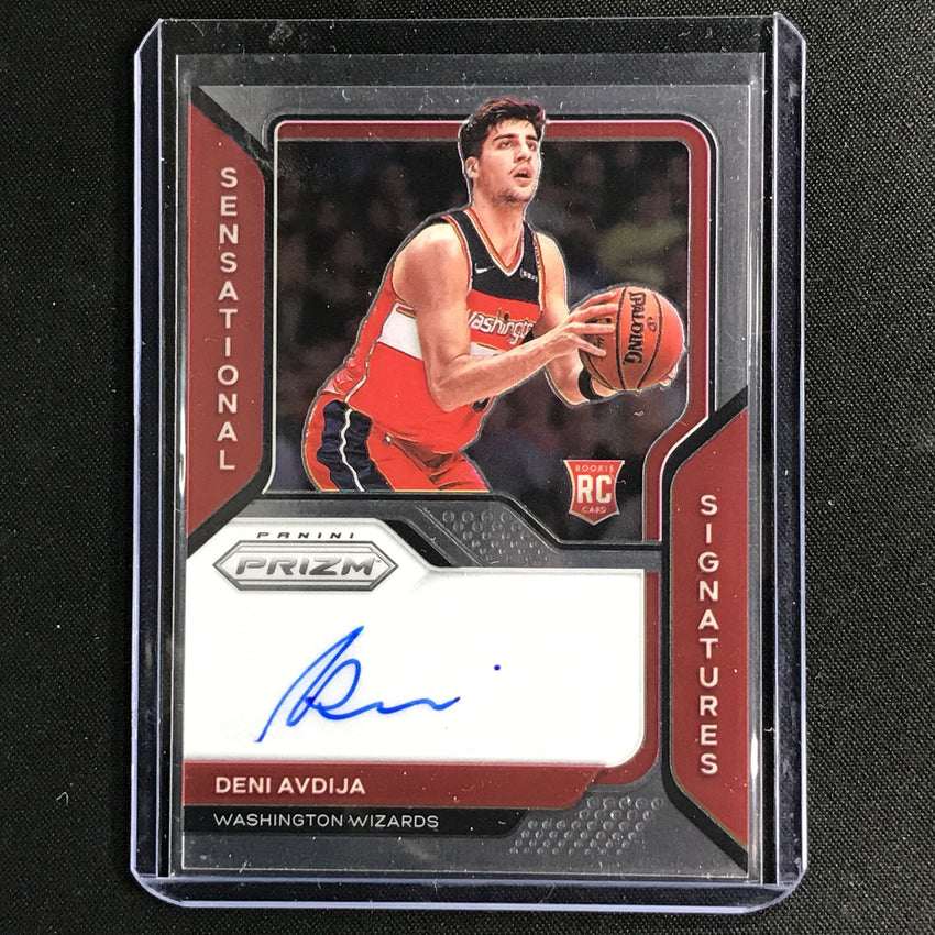 2020-21 Prizm Deni Avdija Sensational Signatures Rookie Auto Base No Dav B