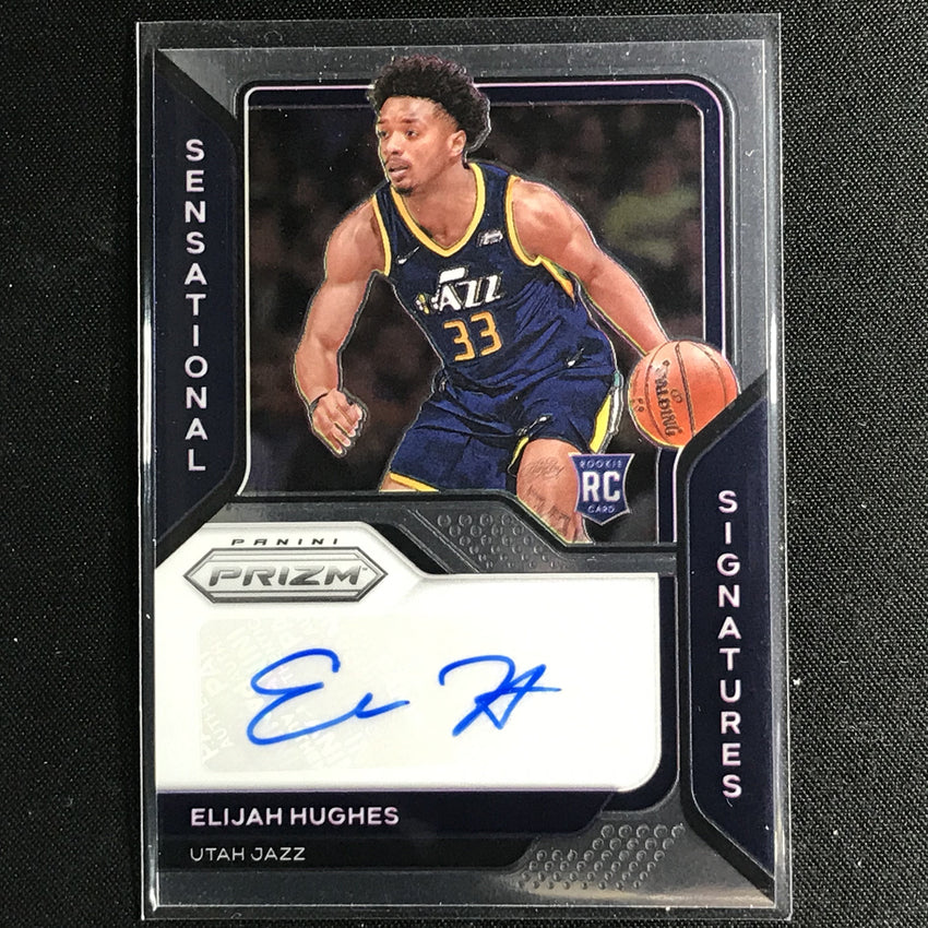 2020-21 Prizm Elijah Hughes Sensational Signatures Rookie Auto Base No Ehs A