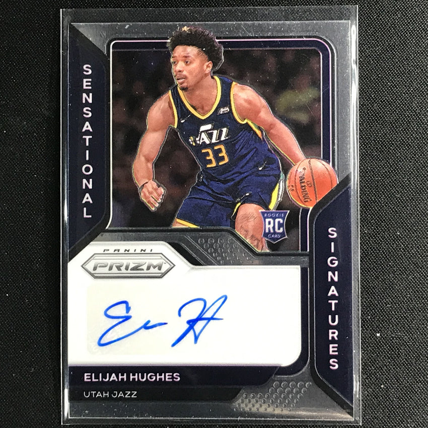2020-21 Prizm Elijah Hughes Sensational Signatures Rookie Auto Base No Ehs B