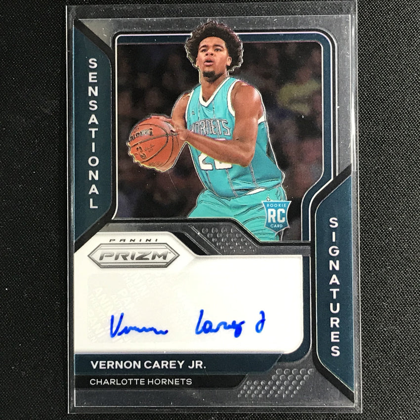 2020-21 Prizm Vernon Carey Jr. Sensational Signatures Rookie Auto Base No Vcj B