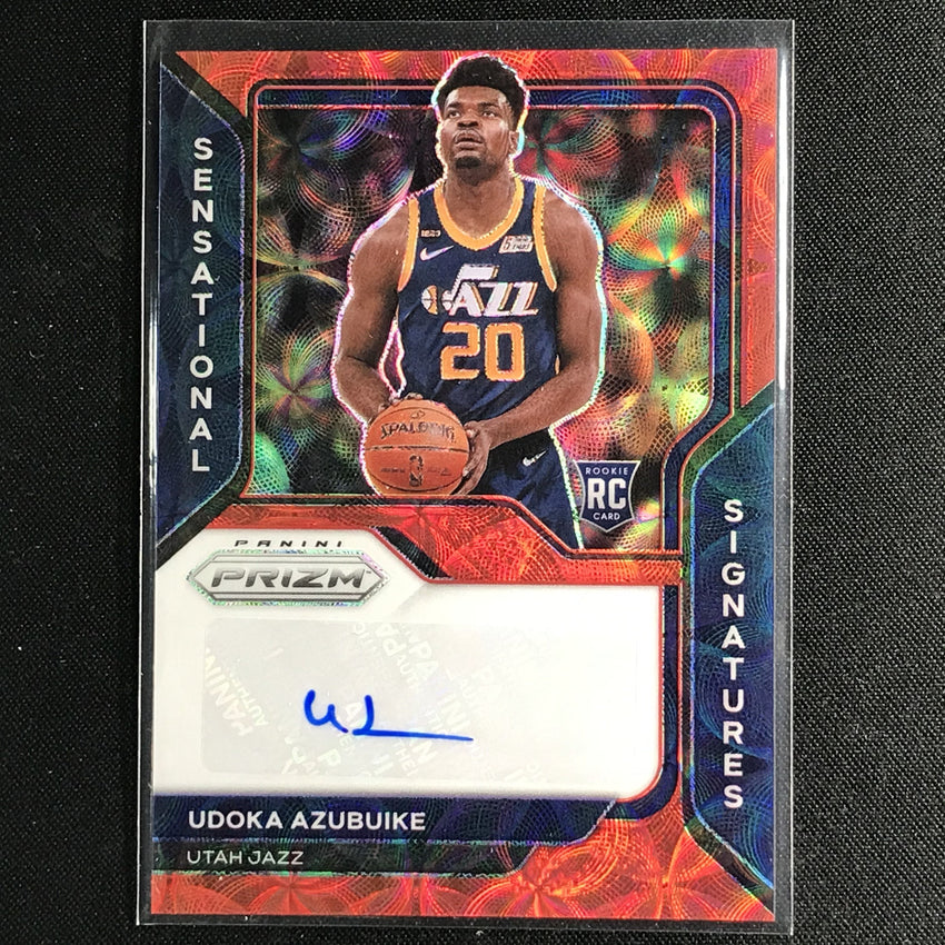 2020-21 Prizm Udoka Azubuike Sensational Signatures Rookie Auto Choice Red No Udk