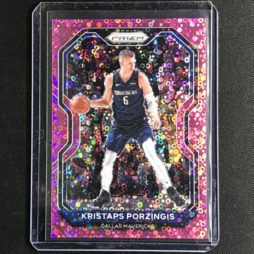 2020-21 Prizm Kristaps Porzingis Base Fast Break Pink 8/50 No 18