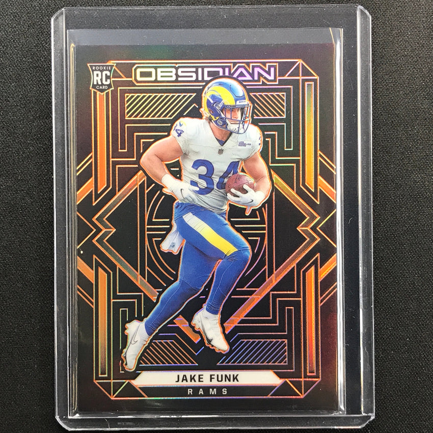 2021 Obsidian Jake Funk Rookie Electric Etch Orange 12/75