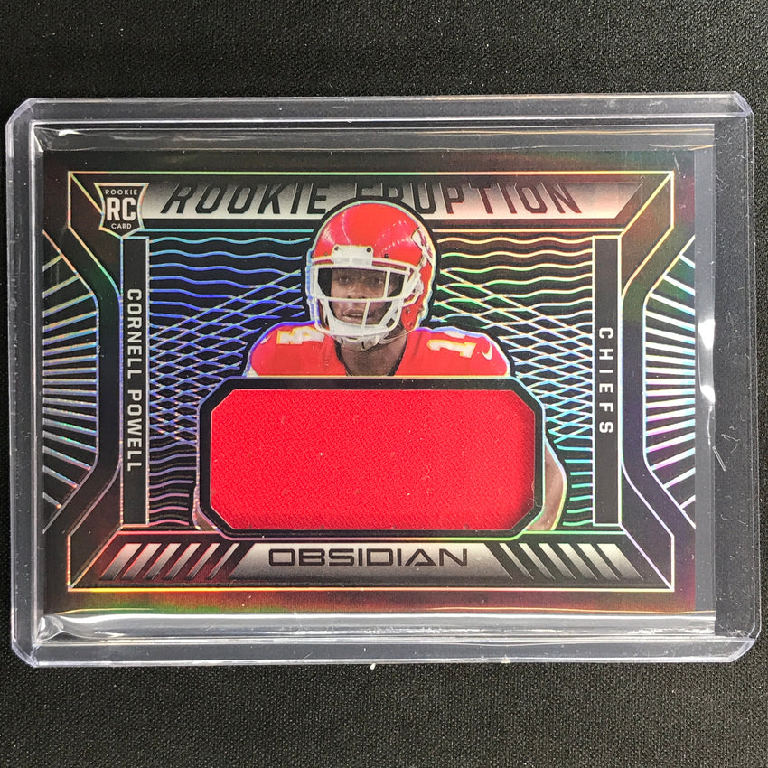 2021 Obsidian Cornell Powell Rookie Eruption Jersey 17/100