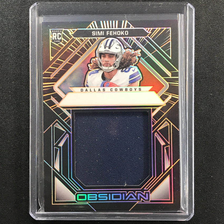 2021 Obsidian Simi Fehoko Volcanic Material Rookie Jersey Electric Orange 18/75