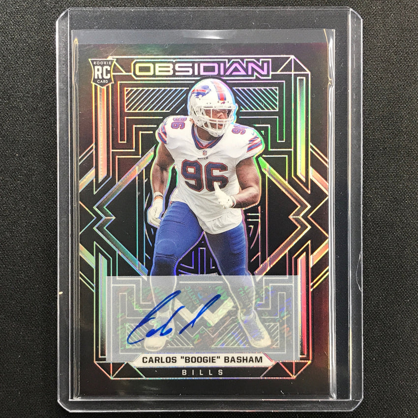 2021 Obsidian Carlos Boogie Basham Rookie Auto Silver 117/199