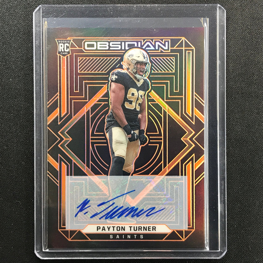 2021 Obsidian Payton Turner Rookie Auto Electric Etch Orange 74/75