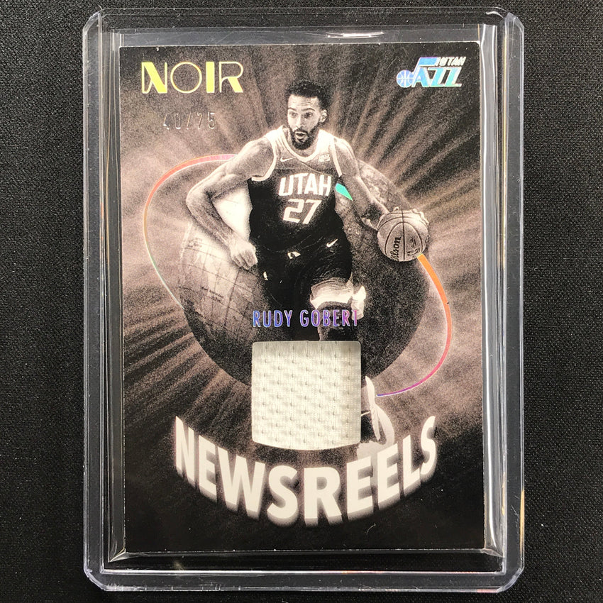 2021-22 Noir Rudy Gobert Newsreels Jersey 40/75
