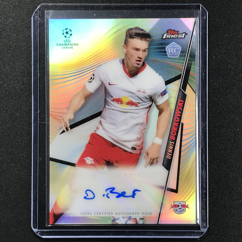 2020-21 Finest UEFA Champions League DENNIS BORKOWSKI Rookie Refractor Auto #DB