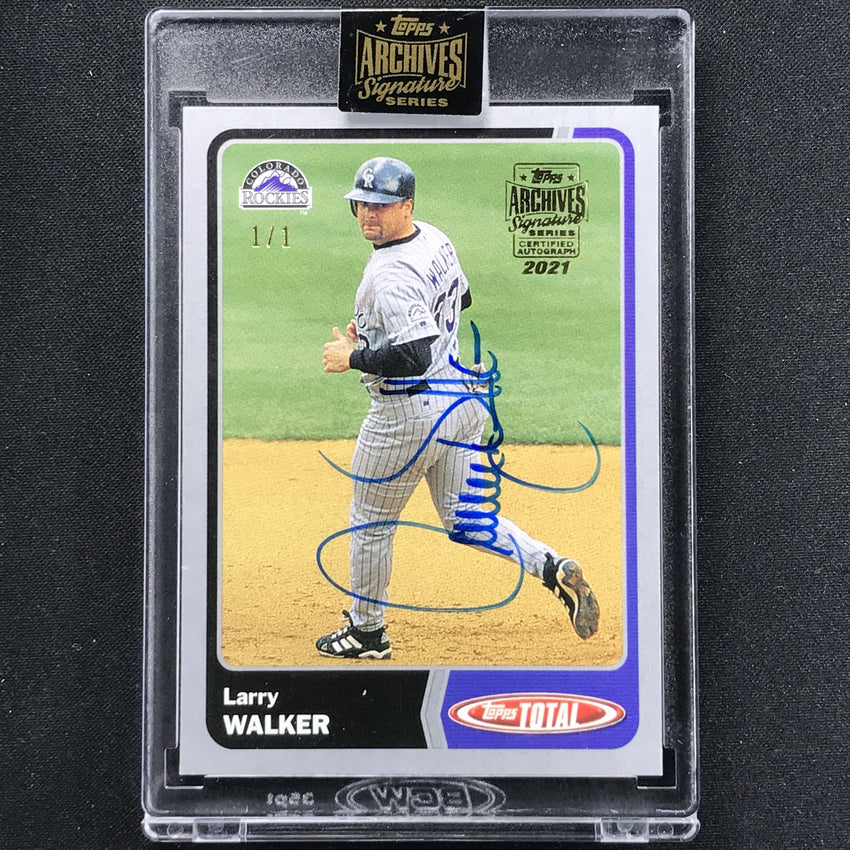 2021 Archives Signature Series Retired Player Larry Walker 2003 Total 1/1