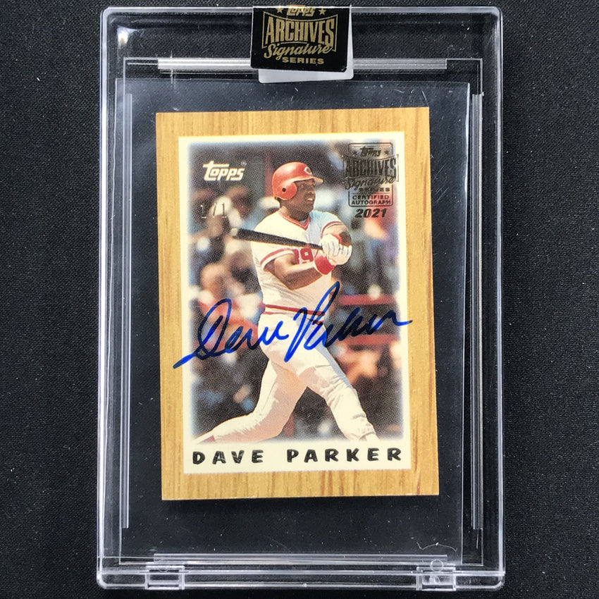 2021 Archives Signature Series Retired Player Dave Parker 1987 Topps Mini 1/1