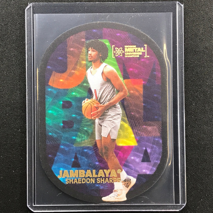2022 Metal Universe Champions Shaedon Sharpe Jambalaya Die-cut Ssp No 5