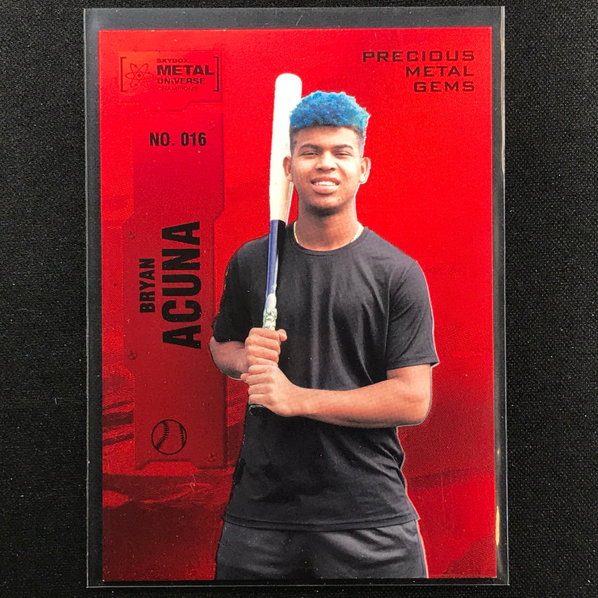 2022 Metal Universe Champions Bryan Acuna Precious Metal Gems Pmg Red 26/100