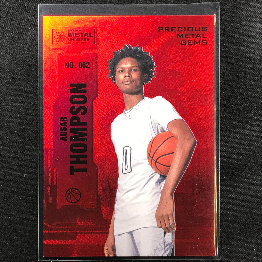 2022 Metal Universe Champions Ausar Thompson Precious Metal Gems Pmg Red 61/100