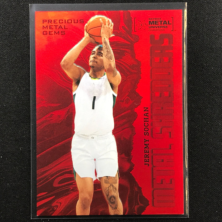2022 Metal Universe Champions Jeremy Sochan Precious Metal Gems Pmg Red 88/100