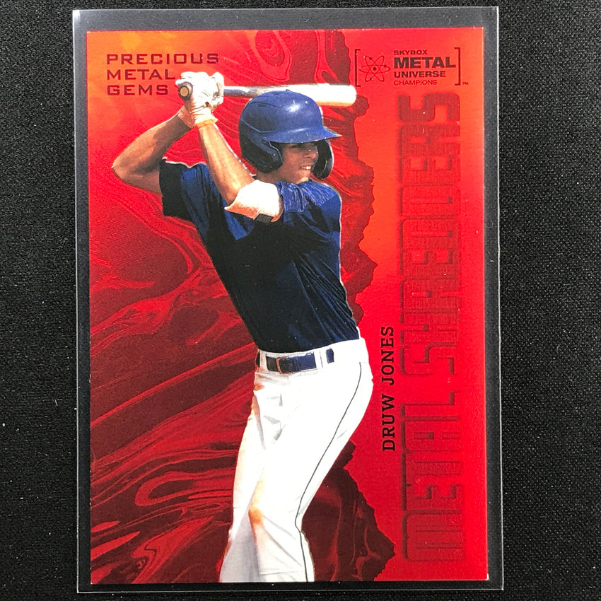 2022 Metal Universe Champions Druw Jones Precious Metal Gems Pmg Red 53/100