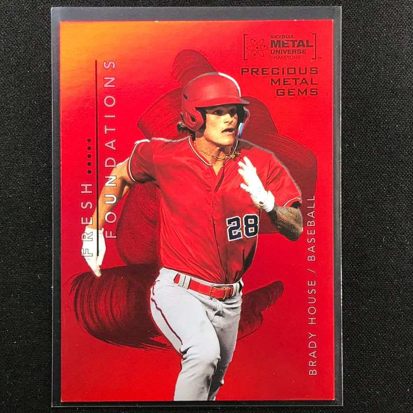 2022 Metal Universe Champions Brady House Precious Metal Gems Pmg Red 91/100