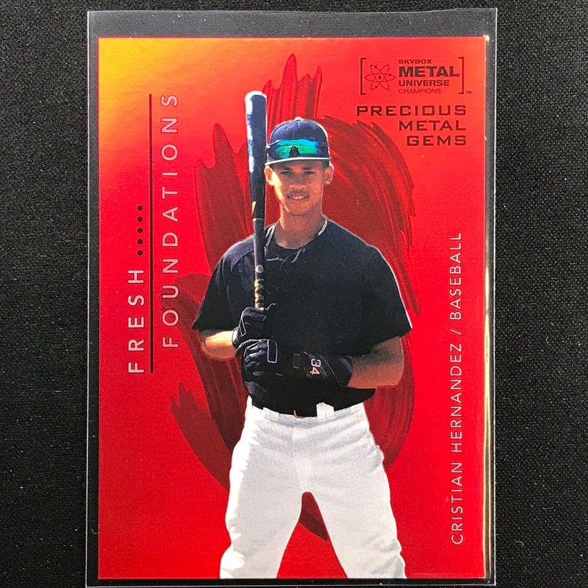 2022 Metal Universe Champions Cristian Hernandez Precious Gems Pmg Red 20/100