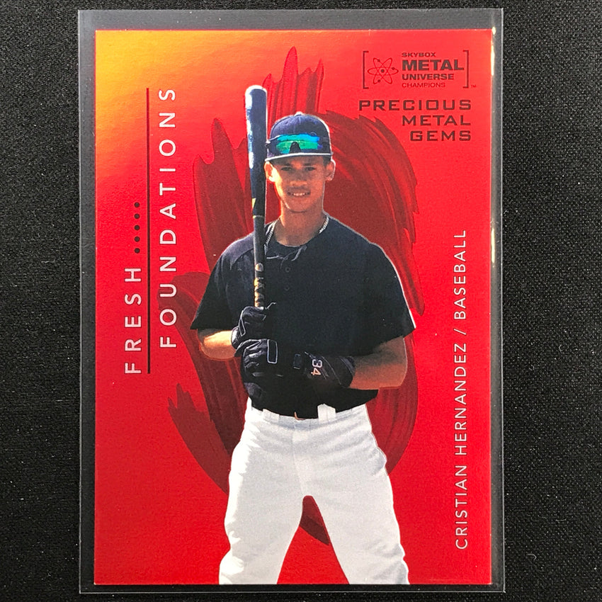 2022 Metal Universe Champions Cristian Hernandez Precious Gems Pmg Red 85/100