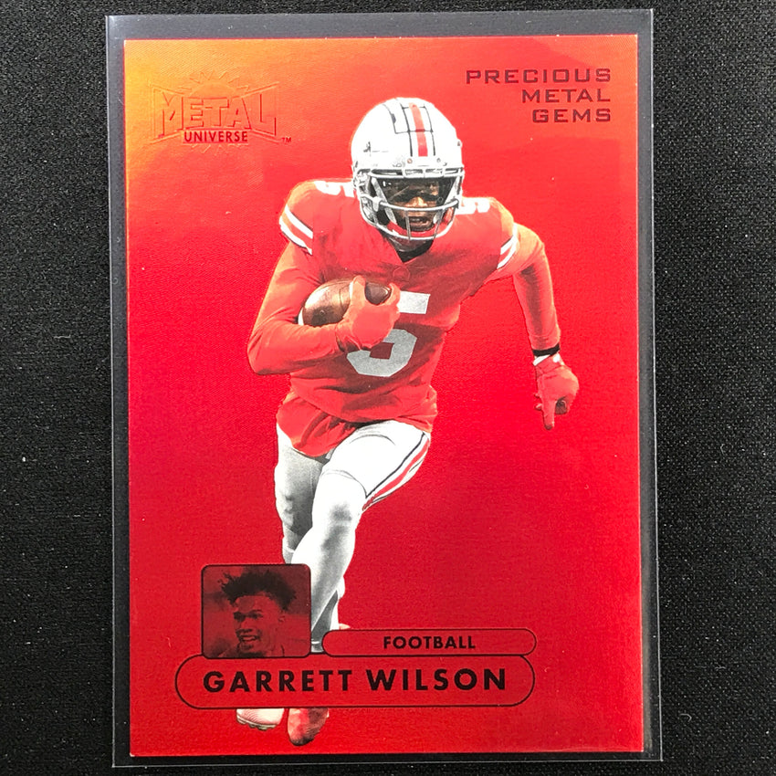 2022 Metal Universe Champions Garrett Wilson Precious Metal Gems Pmg Red 74/100