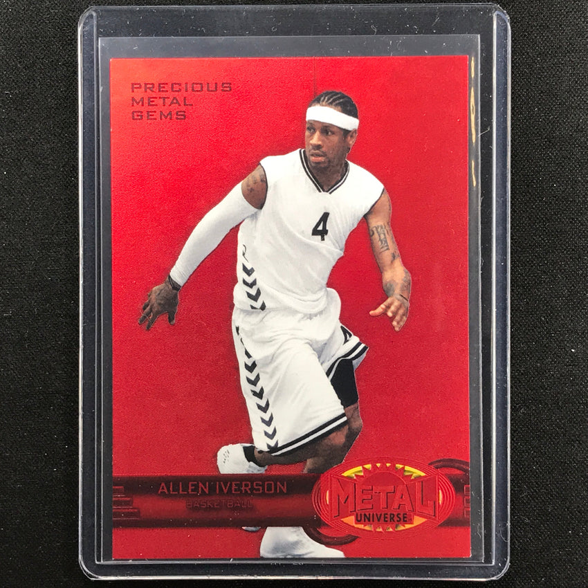 2022 Metal Universe Champions Allen Iverson Precious Metal Gems Pmg Red 80/100