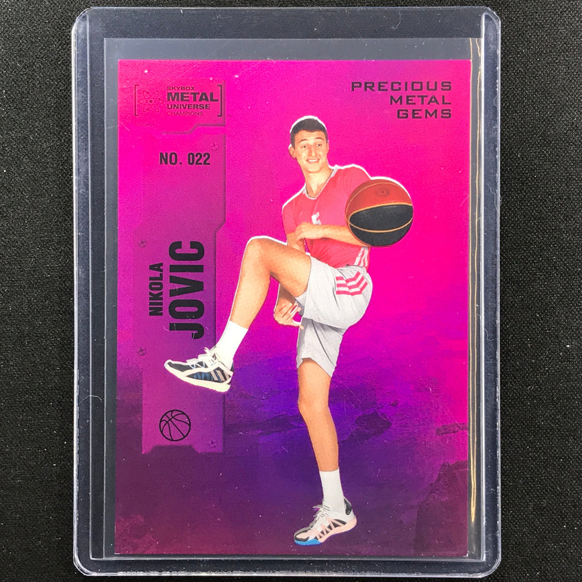 2022 Metal Universe Champions Nikola Jovic Precious Metal Gems Pmg Pink 62/75