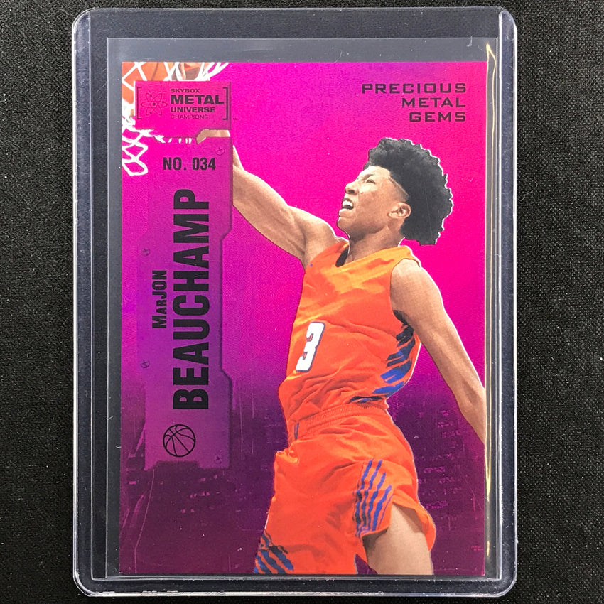 2022 Metal Universe Champions Marjon Beauchamp Precious Gems Pmg Pink 28/75