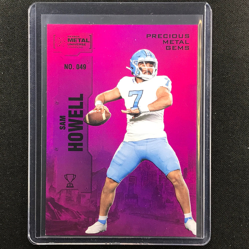 2022 Metal Universe Champions Sam Howell Precious Metal Gems Pmg Pink 75/75