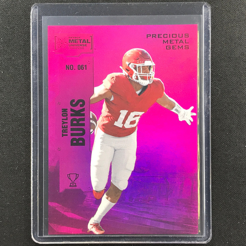 2022 Metal Universe Champions Treylon Burks Precious Metal Gems Pmg Pink 55/75