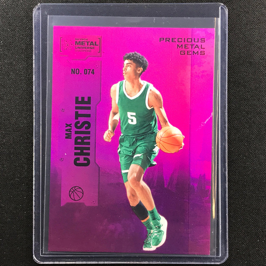 2022 Metal Universe Champions Max Christie Precious Metal Gems Pmg Pink 35/75