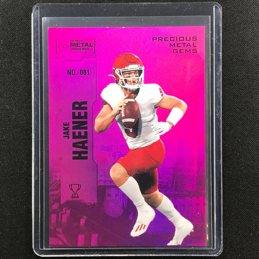 2022 Metal Universe Champions Jake Haener Precious Metal Gems Pmg Pink 57/75