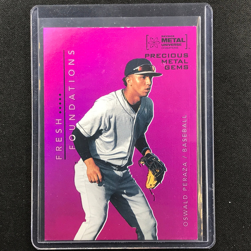 2022 Metal Universe Champions Oswald Peraza Precious Metal Gems Pmg Pink 61/75