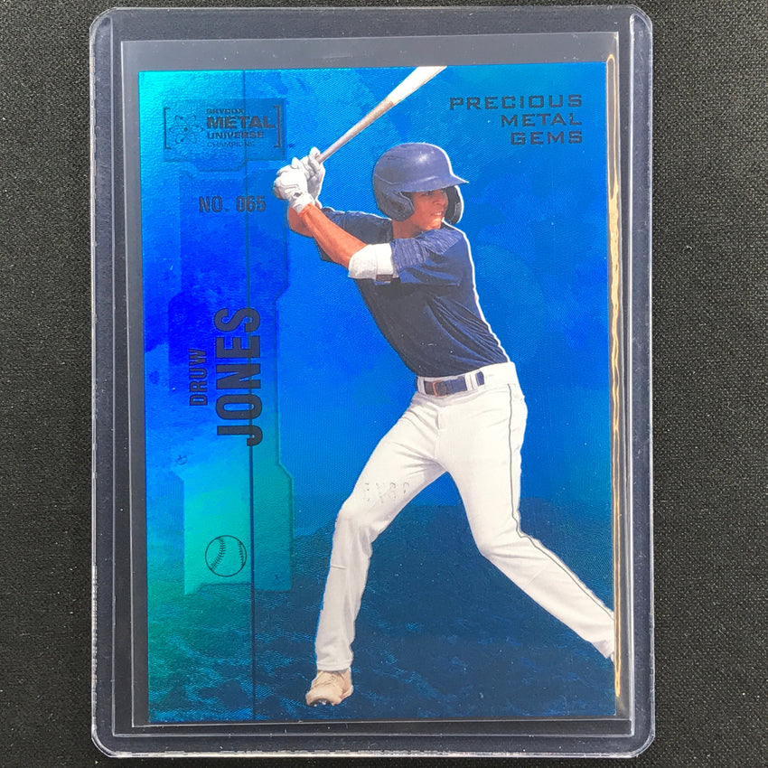 2022 Metal Universe Champions Druw Jones Precious Metal Gems Pmg Blue 39/50