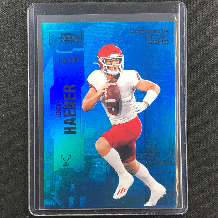 2022 Metal Universe Champions Jake Haener Precious Metal Gems Pmg Blue 44/50