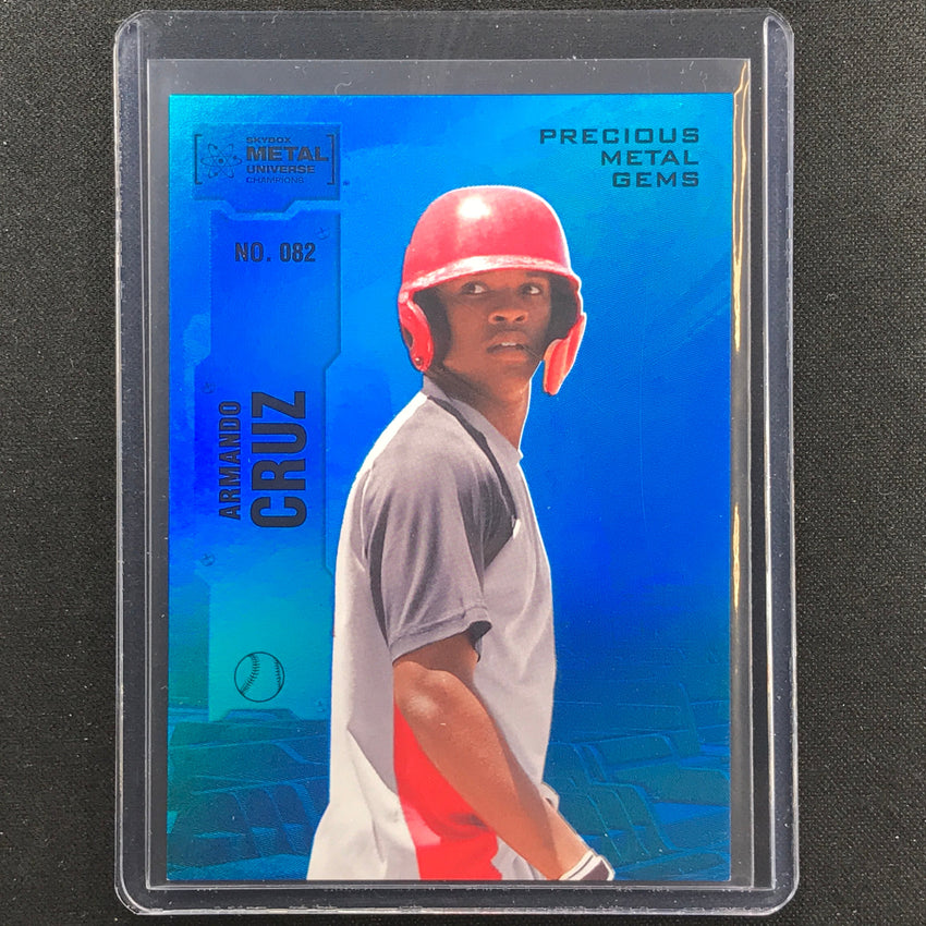 2022 Metal Universe Champions Armando Cruz Precious Metal Gems Pmg Blue 7/50