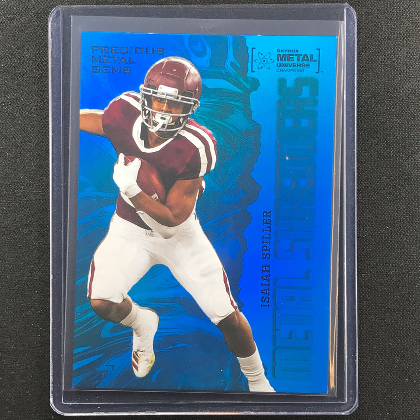 2022 Metal Universe Champions Isaiah Spiller Precious Metal Gems Pmg Blue 25/50