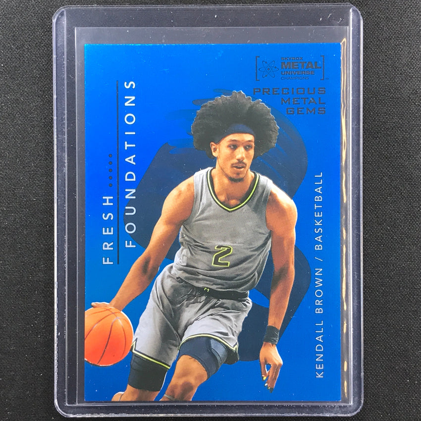 2022 Metal Universe Champions Kendall Brown Precious Metal Gems Pmg Blue 2/50