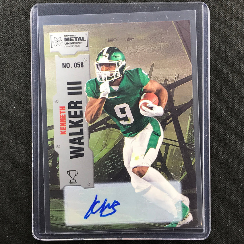 2022 Metal Universe Champions KENNETH WALKER III Base Auto Silver #58
