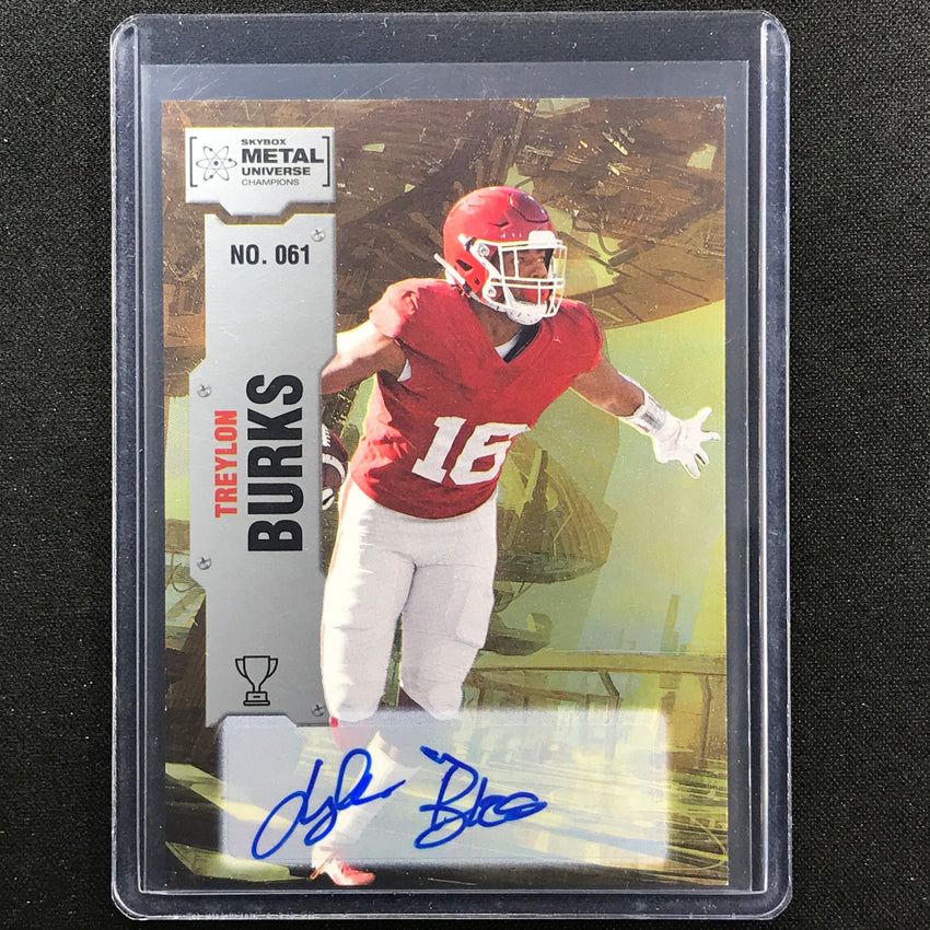 2022 Metal Universe Champions TREYLON BURKS Base Auto Silver #61