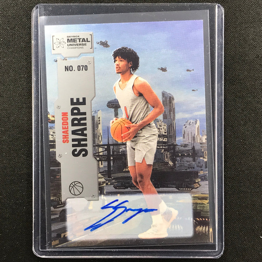 2022 Metal Universe Champions Shaedon Shapre Base Auto Silver Sp No 70