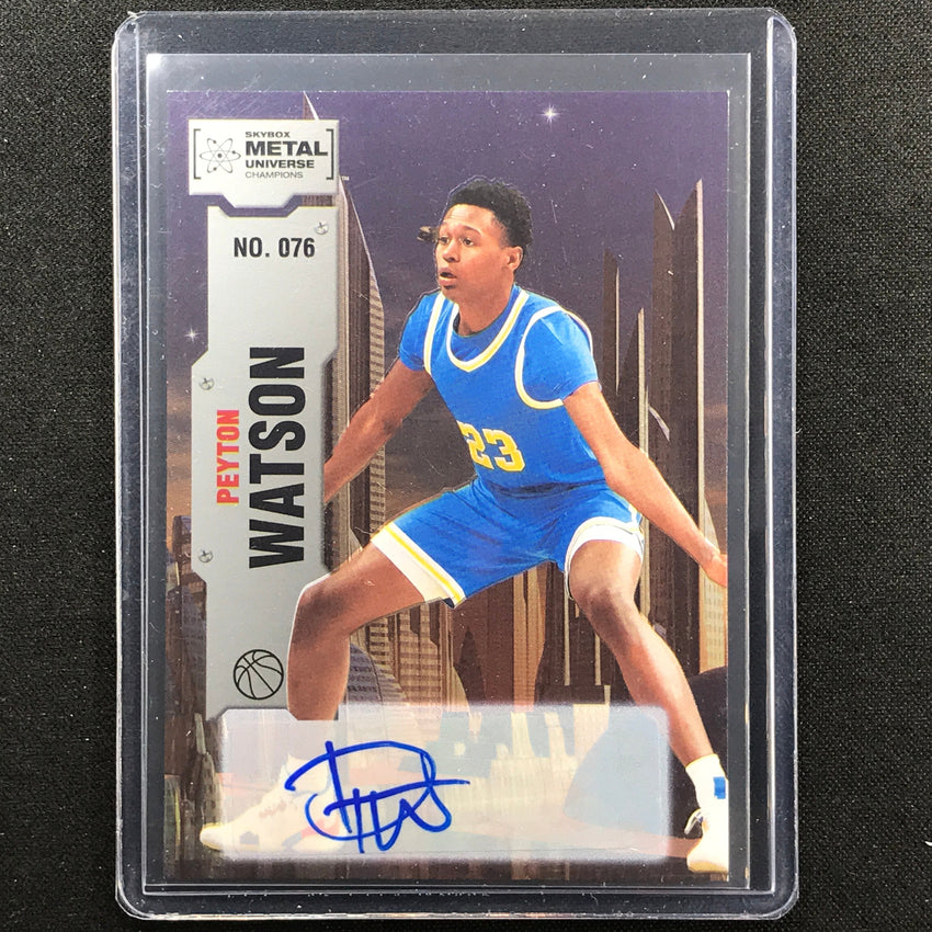 2022 Metal Universe Champions Peyton Watson Base Auto Silver No 76