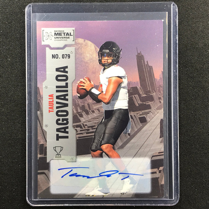 2022 Metal Universe Champions Taulia Tagovailoa Base Auto Silver Sp No 79