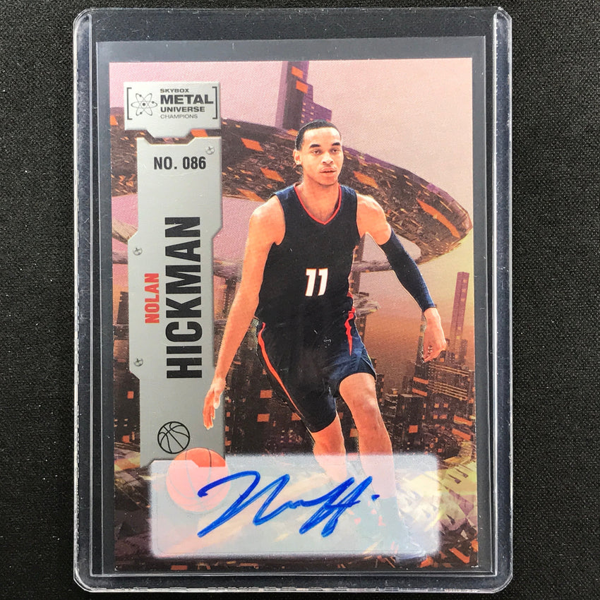 2022 Metal Universe Champions Nolan Hickman Base Auto Silver No 86