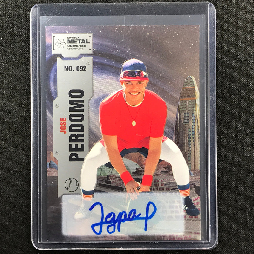 2022 Metal Universe Champions JOSE PERMDOMO Base Auto Silver SP #92