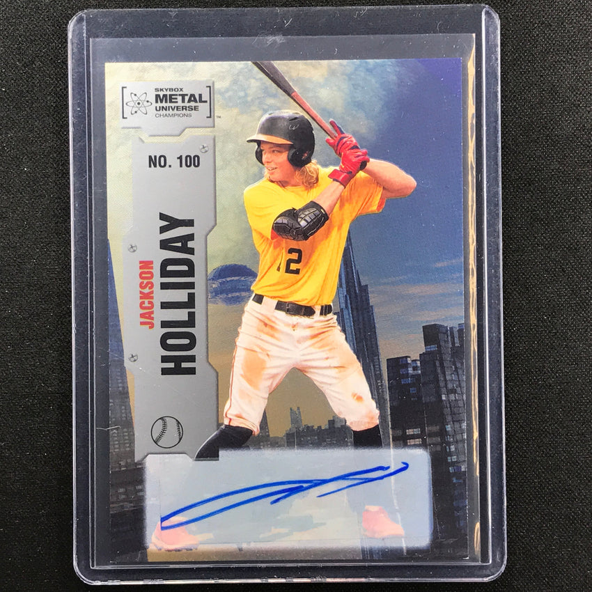 2022 Metal Universe Champions Jackson Holliday Base Auto Silver Ssp No 100