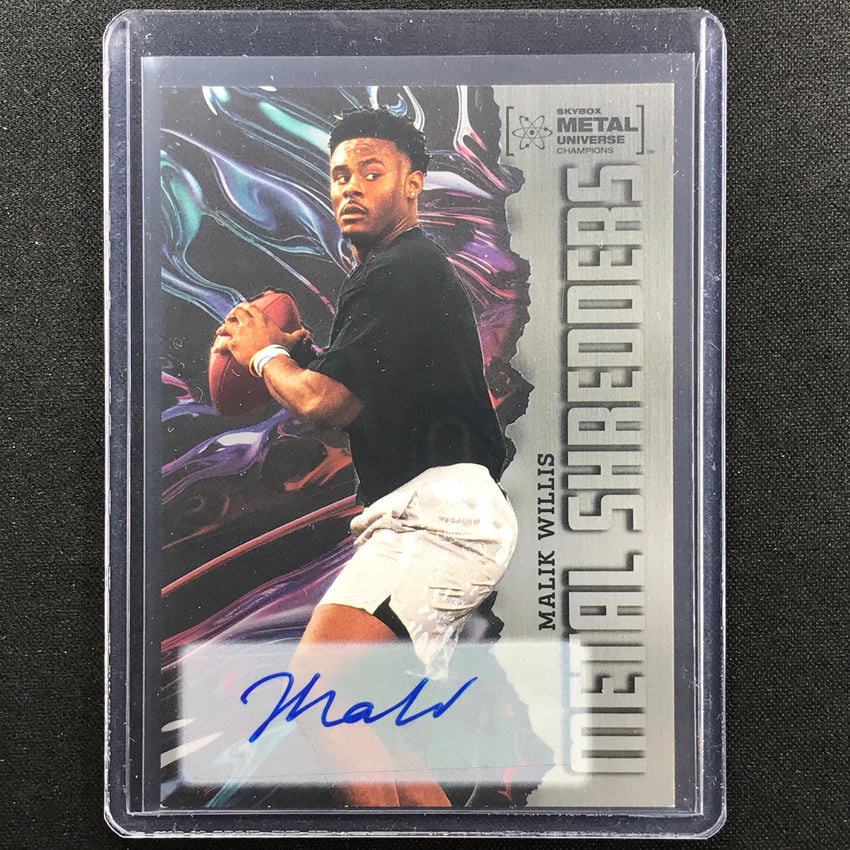 2022 Metal Universe Champions MALIK WILLIS Metal Shredders Auto Silver SP #103