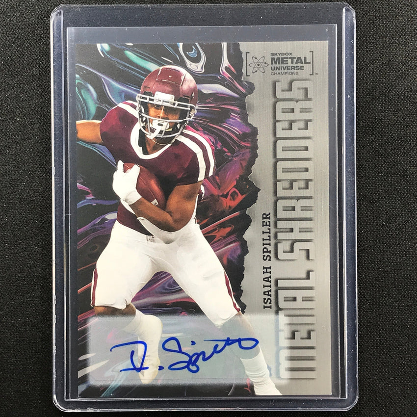 2022 Metal Universe Champions ISAIAH SPILLER Metal Shredders Auto Silver SP #131