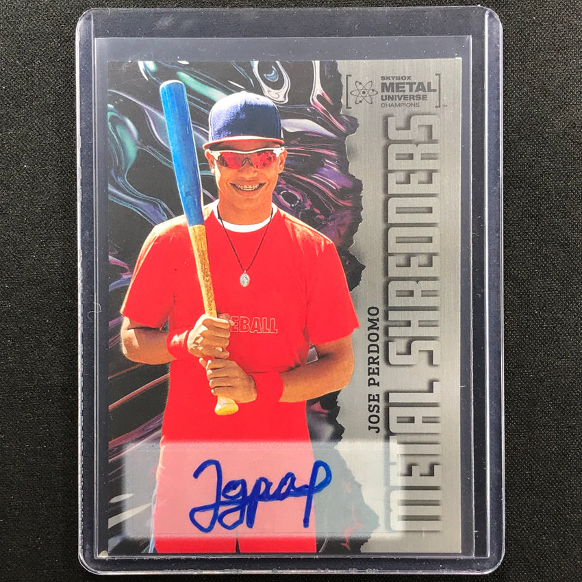 2022 Metal Universe Champions Jose Perdomo Metal Shredders Auto Silver Sp No 144